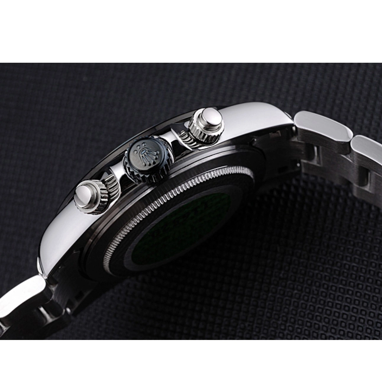 Aaa replica watch Stainless Dial Black Rolex Daytona Steel White Enameled 0705